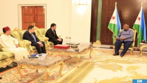 جيبوتي..الرئيس إسماعيل عمر جيلة يستقبل بجيبوتي بنسعيد حاملا رسالة من صاحب الجلالة